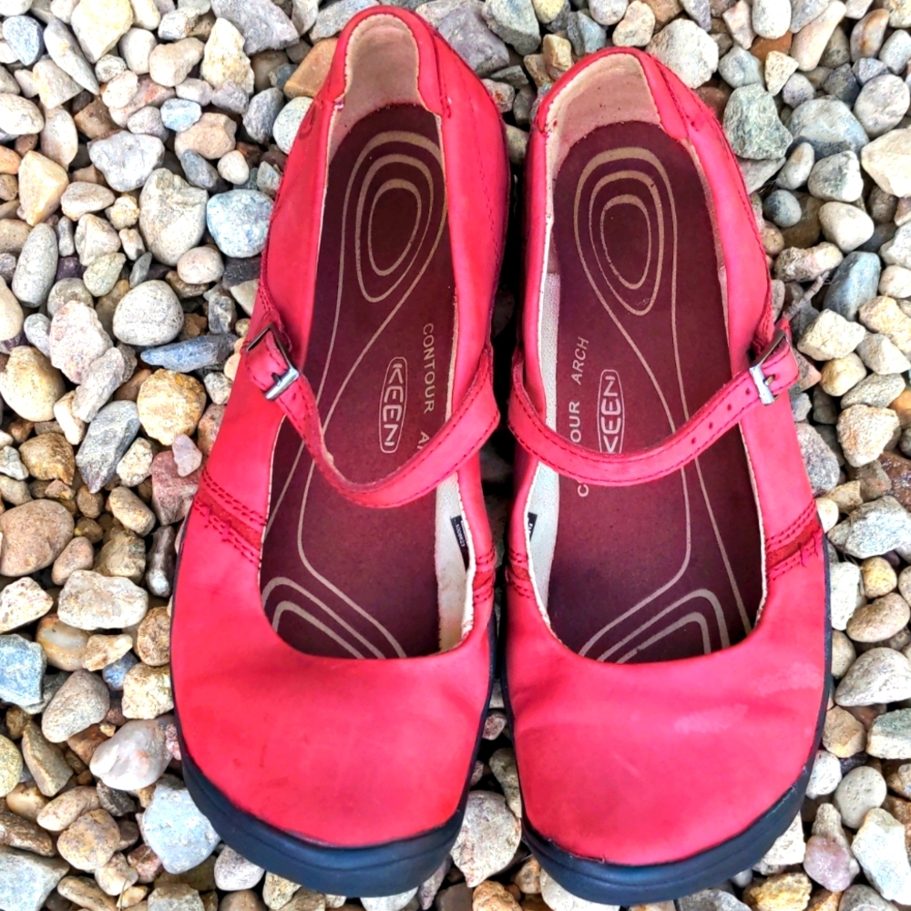 Keen Women's Red Mary Jane Flats